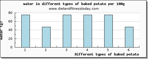 baked potato water per 100g